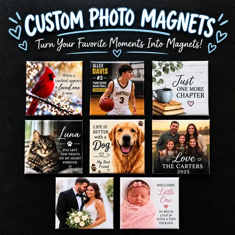 Custom 2.5" Square Photo Magnets